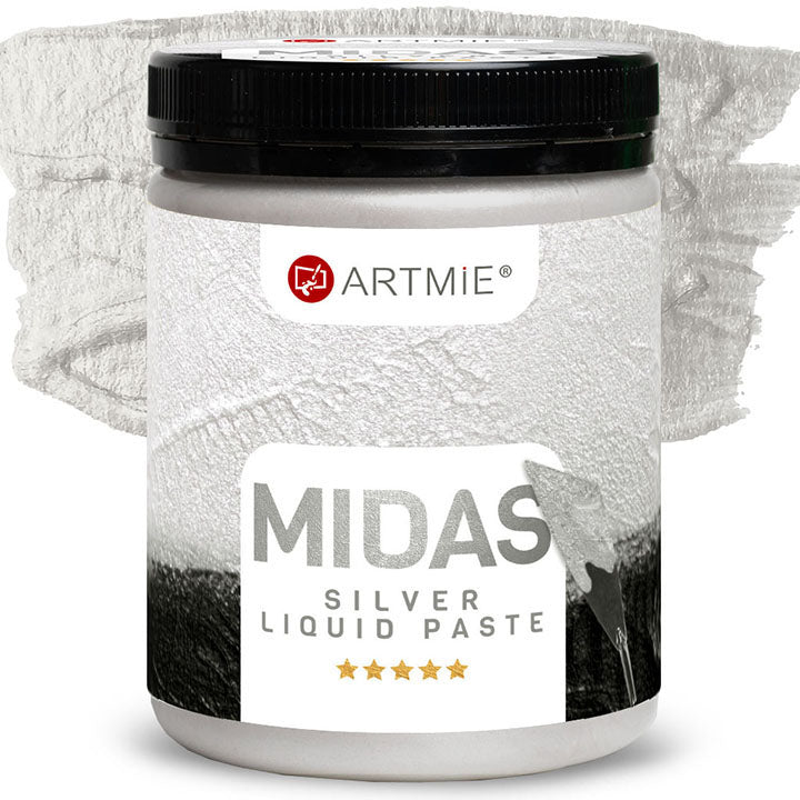 Tekuća metalik pasta ARTMIE MIDAS srebrna — slika 3