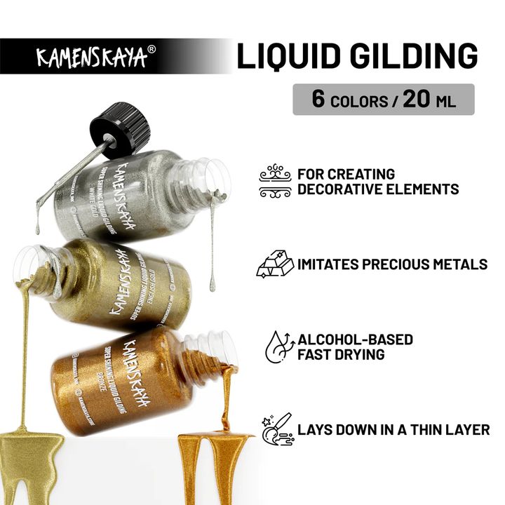 Tekući metali za pozlatu KAMENSKAYA 100 ml — slika 8