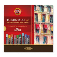 Set od 72 Toison D’Or meke pastele u drvenoj kutiji, profesionalni umjetnički pribor za crtanje.