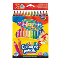 Pakovanje od 12 trokutastih JUMBO bojica Colorino idealnih za lakše držanje i crtanje.