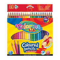 Pakovanje od 24 Colorino trougaone bojice za djecu, idealne za lako držanje i kreativno crtanje.