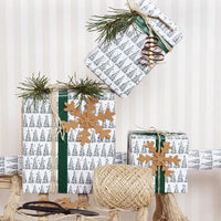 Ukrasni papir | green white pine tree 70 cm x 4 m — slika 3