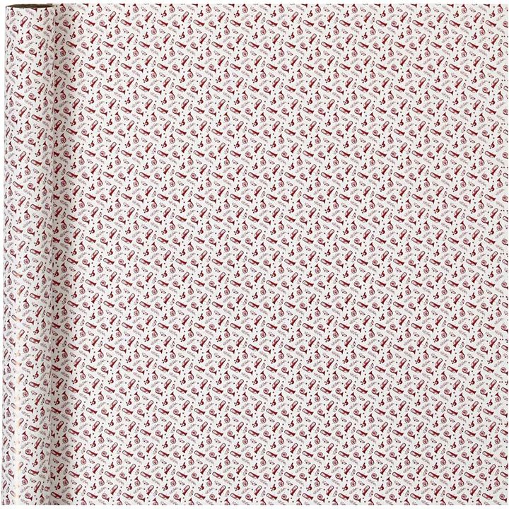 Ukrasni papir | red white trumpet 70 cm x 4 m — slika 1