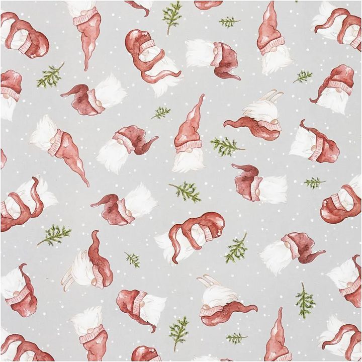 Ukrasni papir | Santa with a large hat 70 cm x 2 m