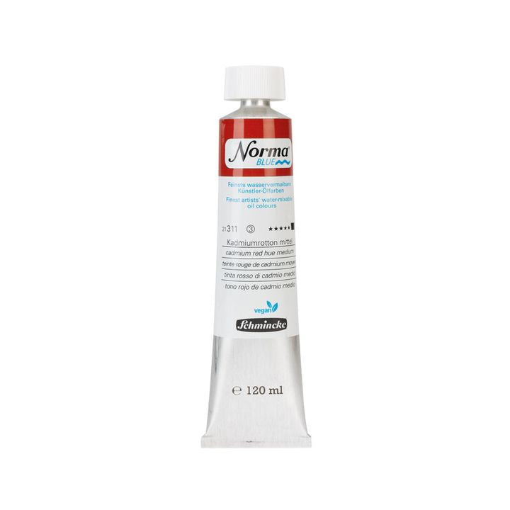 Tuba Schmincke Norma Blue uljane boje 120 ml, ekološki prihvatljiva formula.