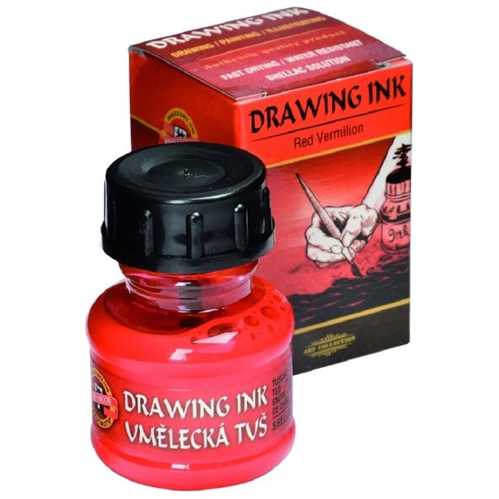 Umjetnički tuš KOH-I-NOOR, 20 g – 2300 Vermilion crvena