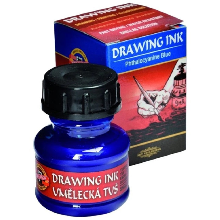 Umjetnički tuš KOH-I-NOOR, 20 g – 2400 Phthalocyanine plava