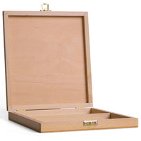 UMTON drvena kutija za umjetnički pribor dimenzija 20.5x22.5x3 cm, zatvorena