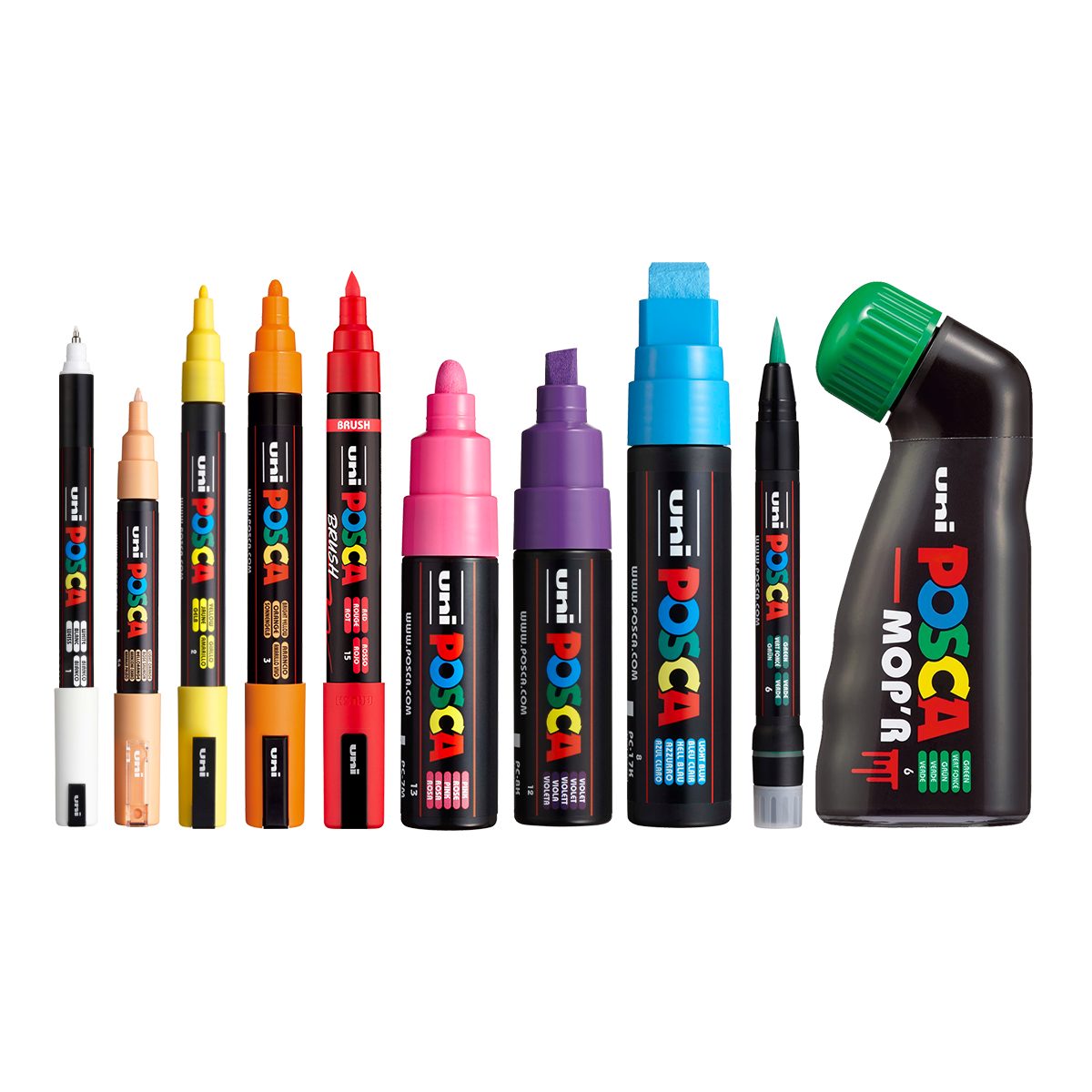 Posca PCM-22 8C MOP´R set markera, 3 – 19 mm, mix boja (8 kom)