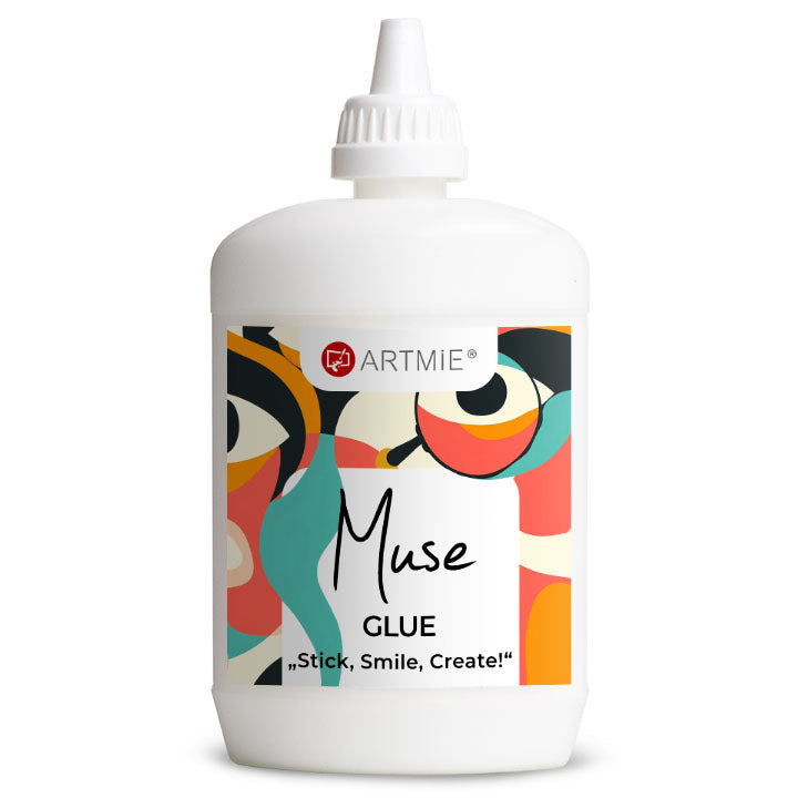 Univerzalno vodootporno ljepilo ARTMIE Muse Glue u pakovanju od 200 ml za umjetničke projekte.