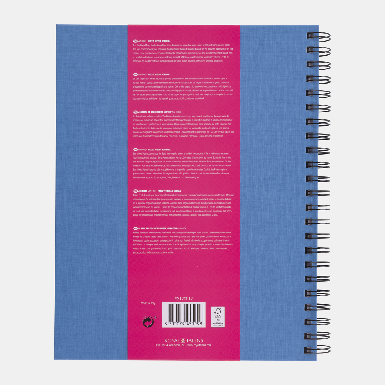 ROYAL TALENS Van Gogh Mix Media blok 160 g/m² 50 listova A4 lijepljen