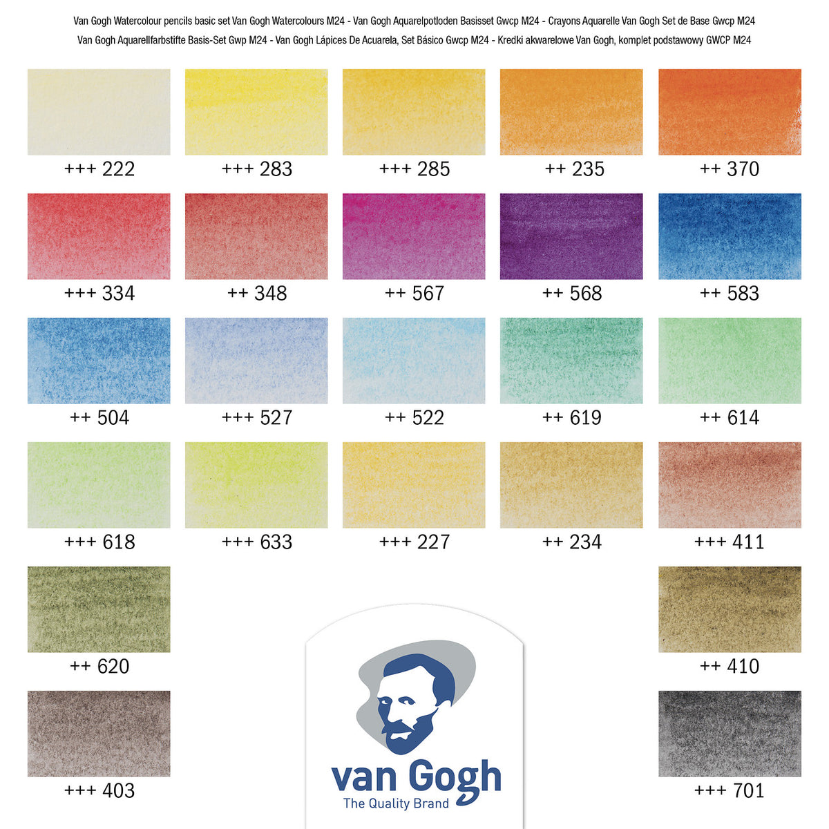 ROYAL TALENS Van Gogh set akvarel bojica 24 kom