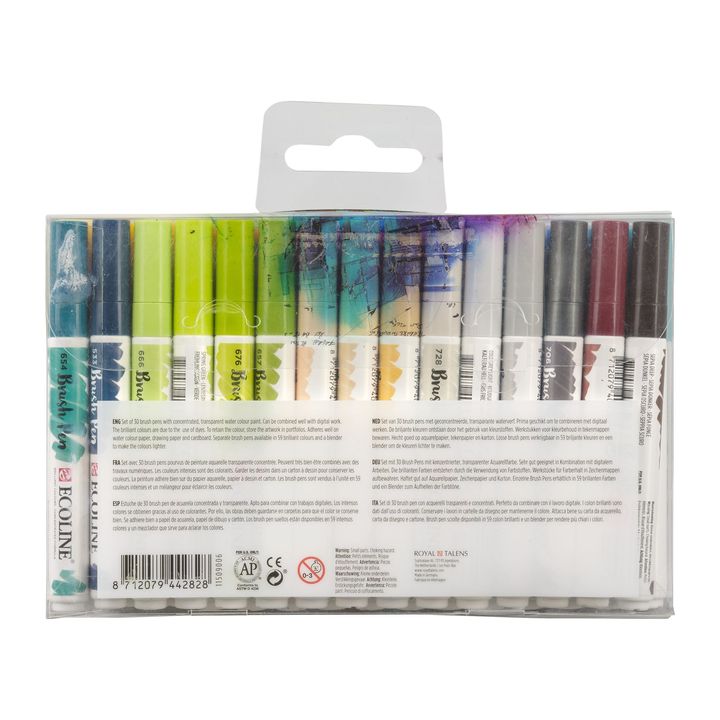 Vodene olovke Ecoline Brush Pen Additional | Set od 30 komada — slika 2