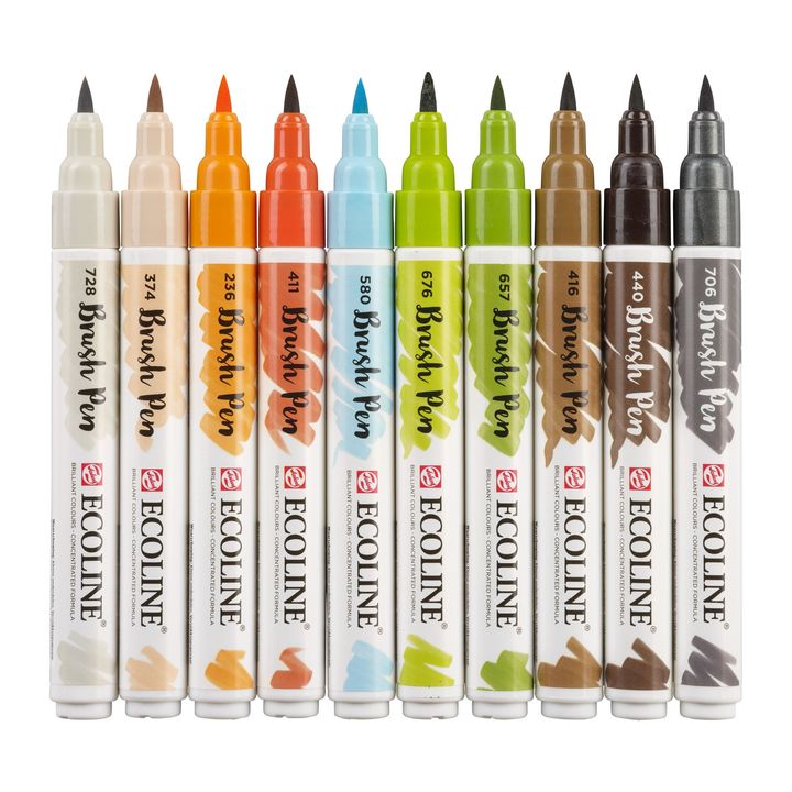 Vodene olovke Ecoline Brush Pen Architect | Set od 10 komada — slika 3