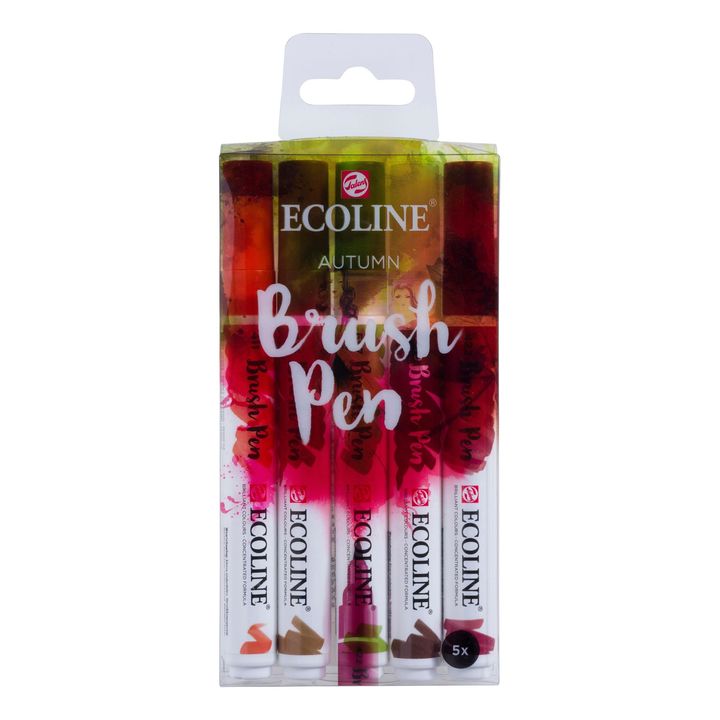 Vodene olovke Ecoline Brush Pen Autumn | Set od 5 komada — slika 1