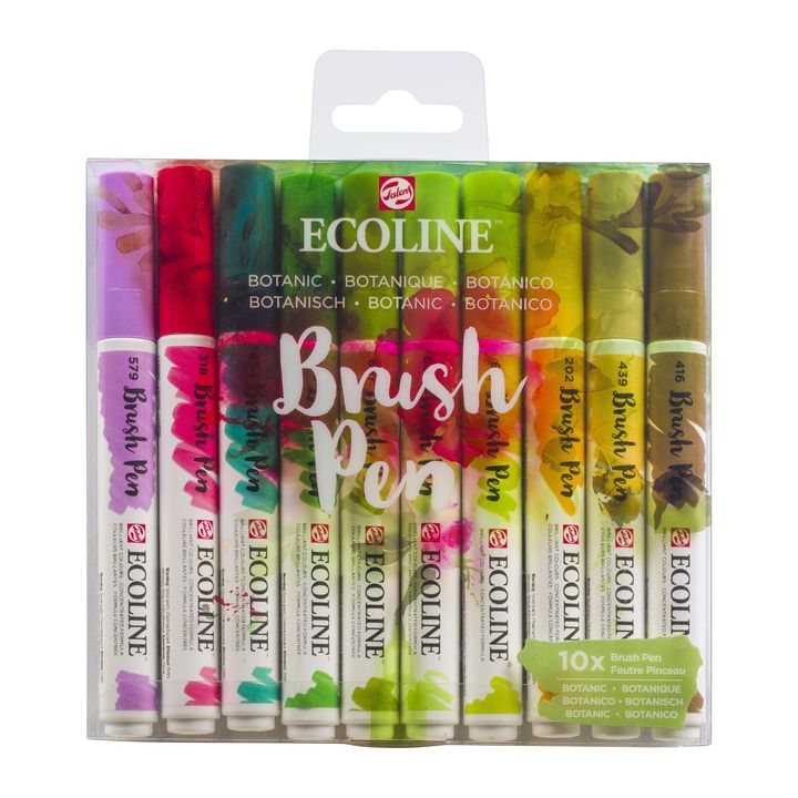 Vodene olovke Ecoline Brush Pen Botanic | Set od 10 komada — slika 1