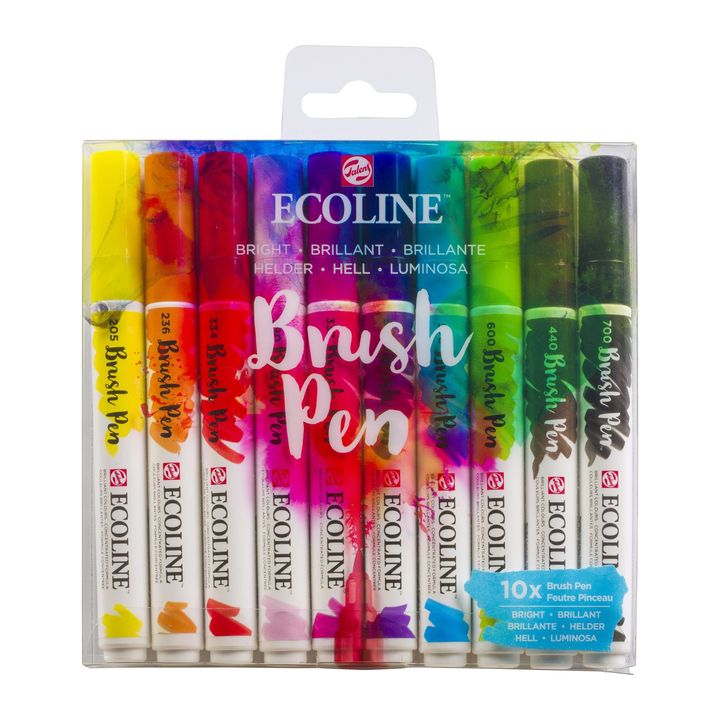 Vodene olovke Ecoline Brush Pen Bright | Set od 10 komada — slika 1