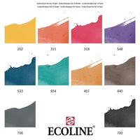 Vodene olovke Ecoline Brush Pen Dark | Set od 10 komada — slika 4