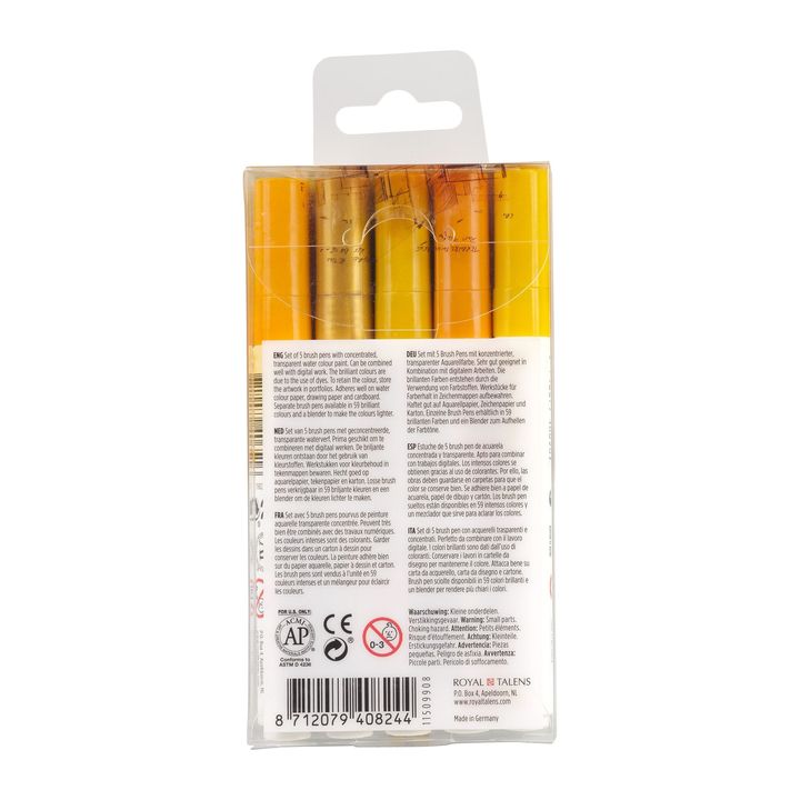 Vodene olovke Ecoline Brush Pen Earth | Set od 5 komada — slika 2