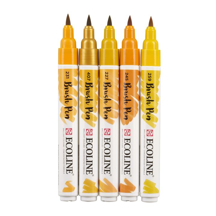 Vodene olovke Ecoline Brush Pen Earth | Set od 5 komada — slika 3