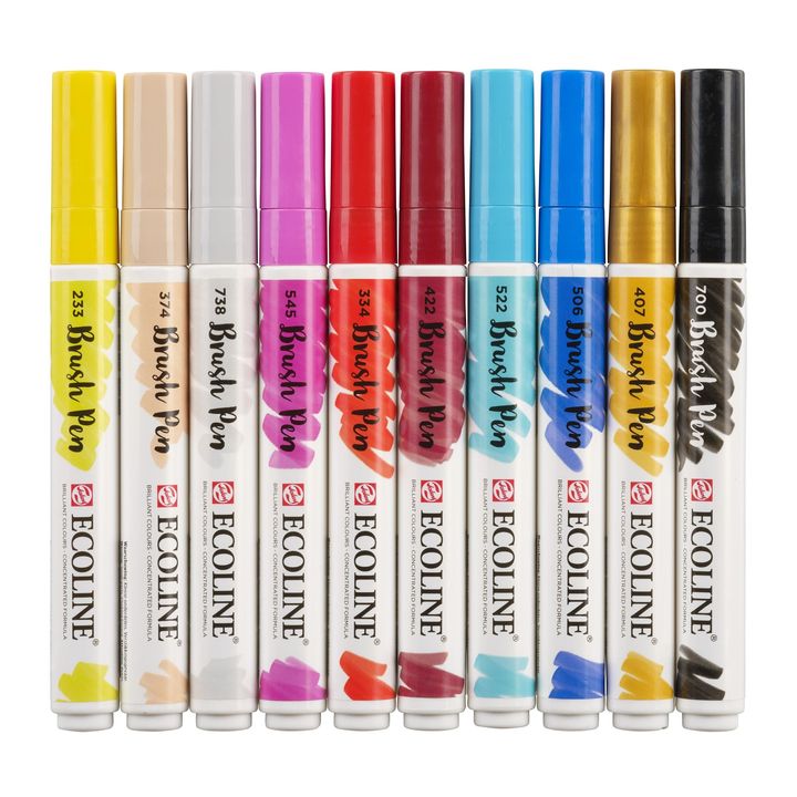 Vodene olovke Ecoline Brush Pen Fashion | Set od 10 komada — slika 5