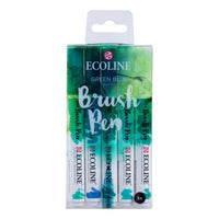 Vodene olovke Ecoline Brush Pen Green Blue | Set od 5 komada — slika 1