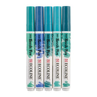 Vodene olovke Ecoline Brush Pen Green Blue | Set od 5 komada — slika 5