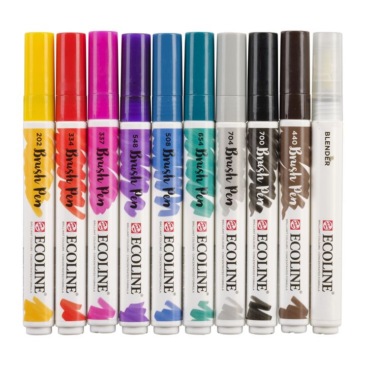 Vodene olovke Ecoline Brush Pen Hand Lettering | Set od 10 komada — slika 5
