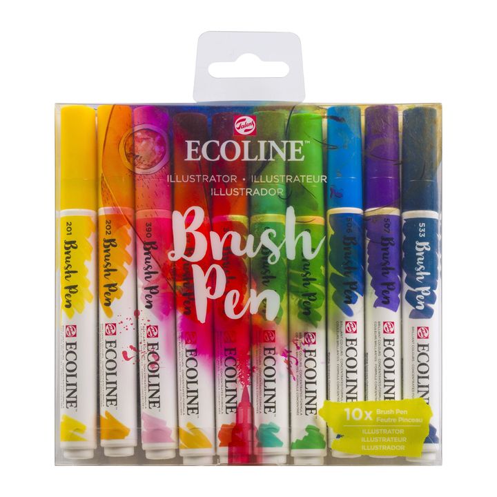 Vodene olovke Ecoline Brush Pen Illustrator | Set od 10 komada — slika 1