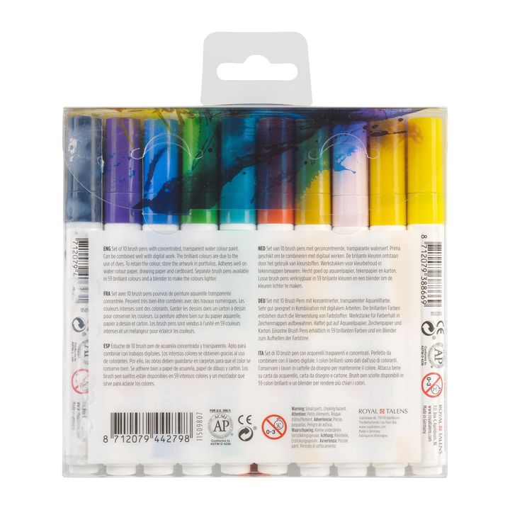 Vodene olovke Ecoline Brush Pen Illustrator | Set od 10 komada — slika 2
