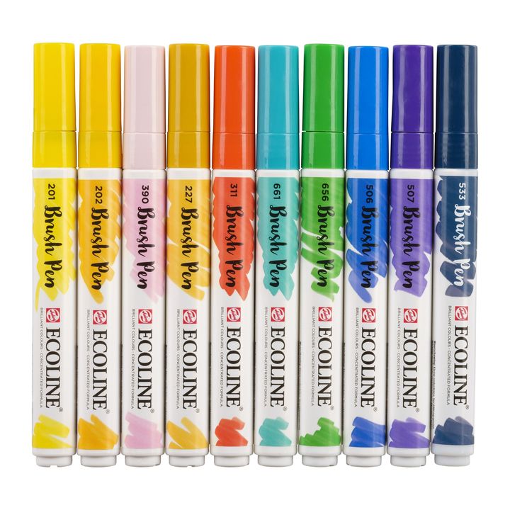 Vodene olovke Ecoline Brush Pen Illustrator | Set od 10 komada — slika 5