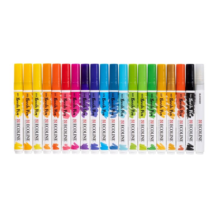Vodene olovke Ecoline Brush Pen | Set od 20 komada — slika 4