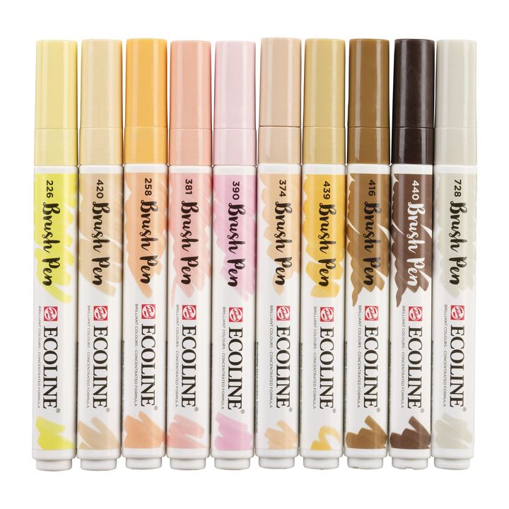 Vodene olovke Ecoline Brush Pen Skin | Set od 10 komada — slika 5