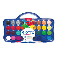 Vodene boje GIOTTO Aquarelli prečnik 30 mm, 36 kom sa 2 kista