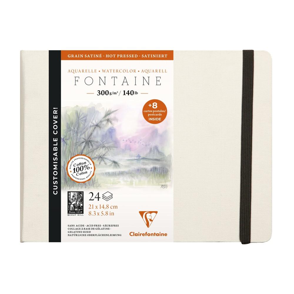 Clairefontaine Fontaine akvarelna knjiga HP 300 g 24L tvrdi povez