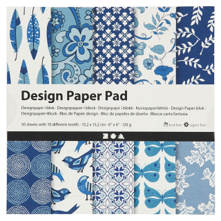 Papir za scrapbooking blue 15,2 x 15,2 cm - 50 listova